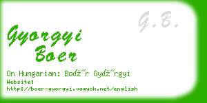 gyorgyi boer business card